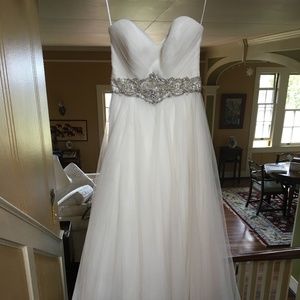 Kenneth Pool Strapless Bridal Gown
